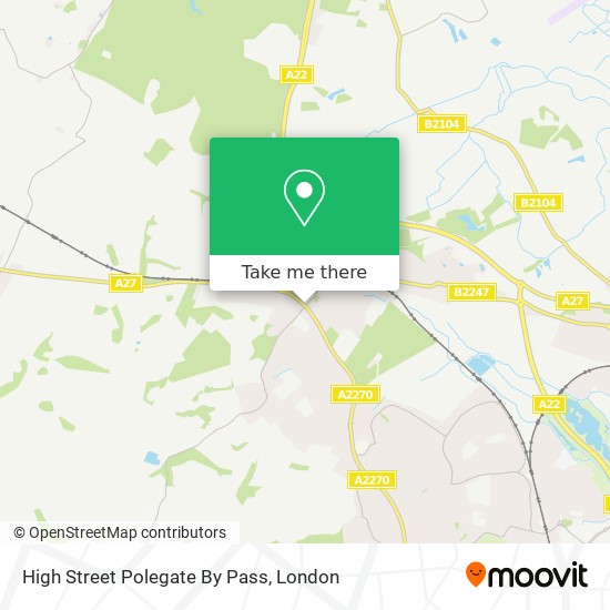 High Street Polegate By Pass map