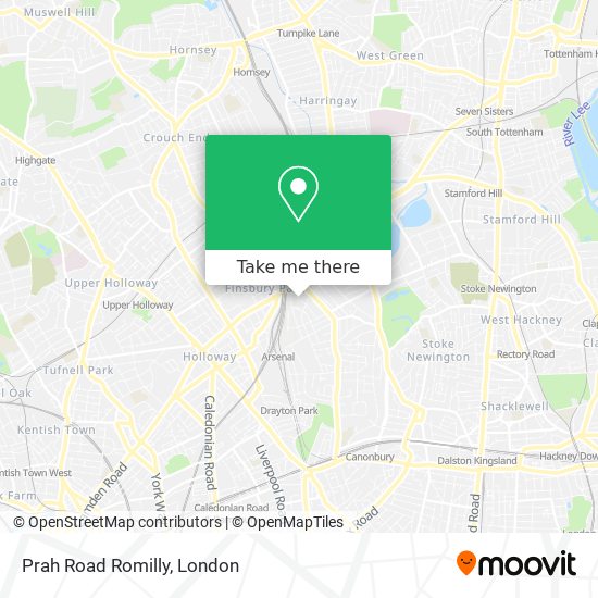 Prah Road Romilly map