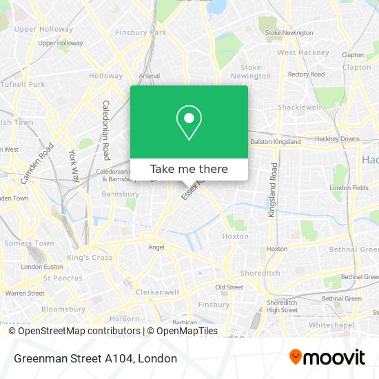 Greenman Street A104 map