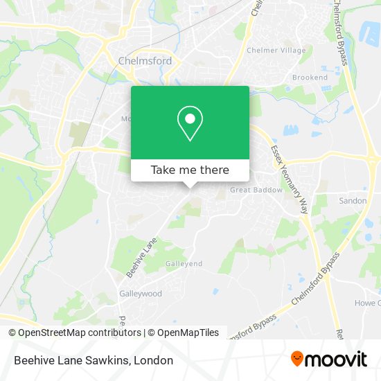 Beehive Lane Sawkins map