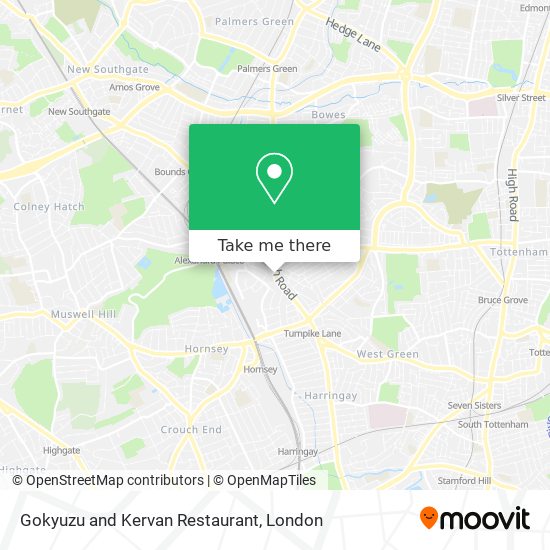 Gokyuzu and Kervan Restaurant map