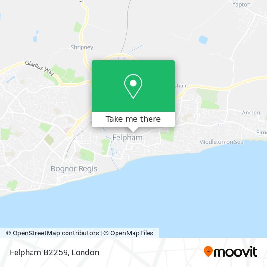 Felpham B2259 map