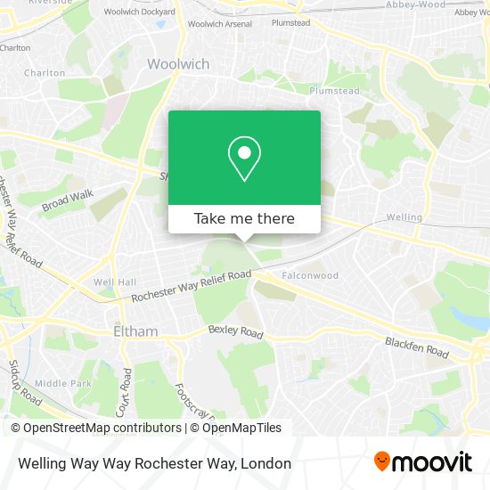 Welling Way Way Rochester Way map