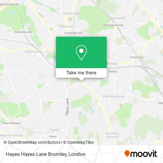 Hayes Hayes Lane Bromley map