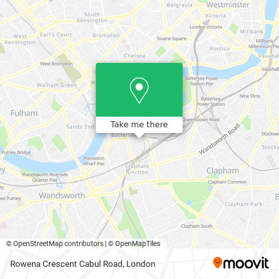 Rowena Crescent Cabul Road map
