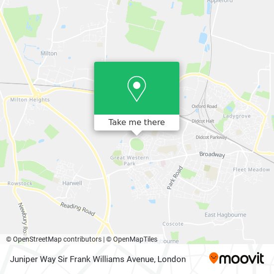 Juniper Way Sir Frank Williams Avenue map