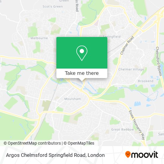 Argos Chelmsford Springfield Road map