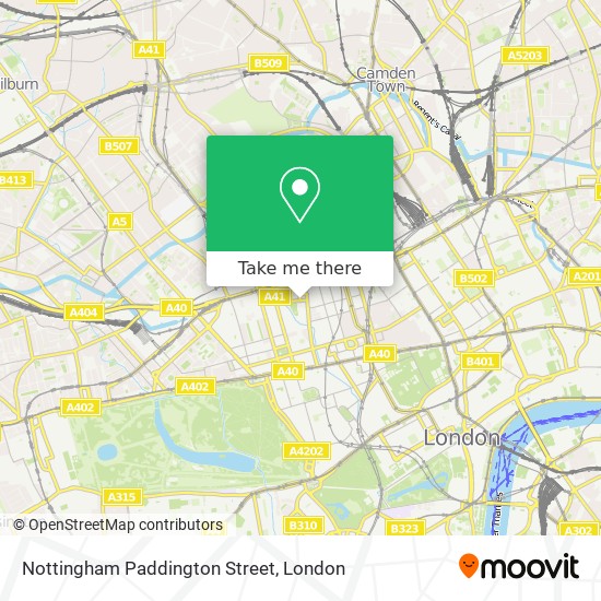 Nottingham Paddington Street map