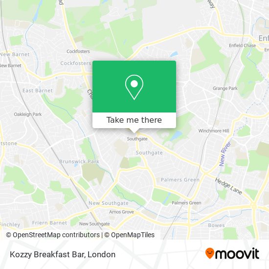 Kozzy Breakfast Bar map
