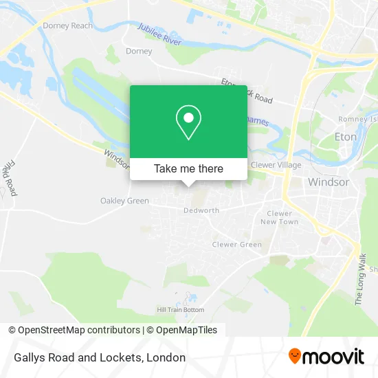 Gallys Road and Lockets map