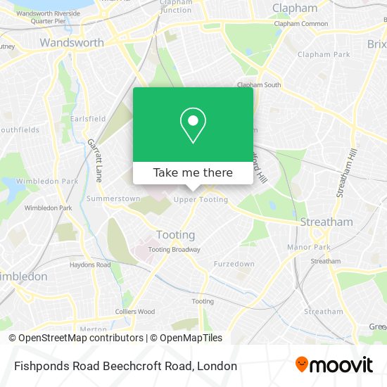 Fishponds Road Beechcroft Road map