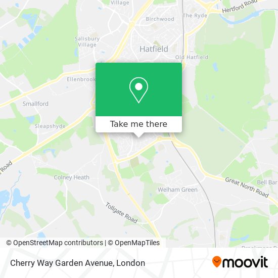 Cherry Way Garden Avenue map