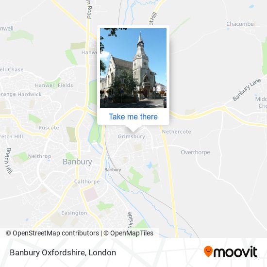 Banbury Oxfordshire map