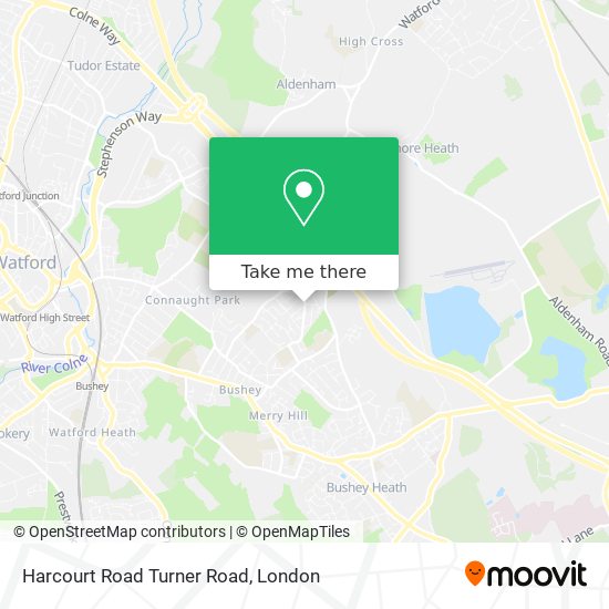 Harcourt Road Turner Road map