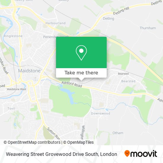 Weavering Street Grovewood Drive South map