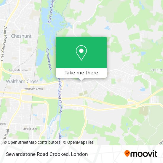 Sewardstone Road Crooked map