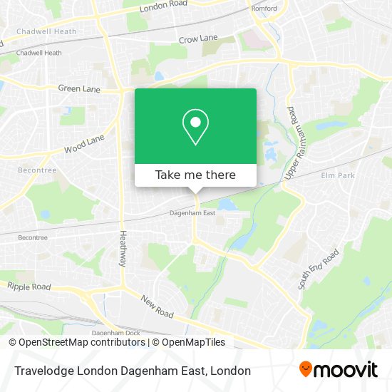Travelodge London Dagenham East map
