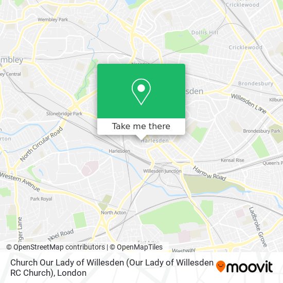 Church Our Lady of Willesden map