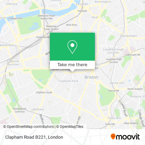 Clapham Road B221 map
