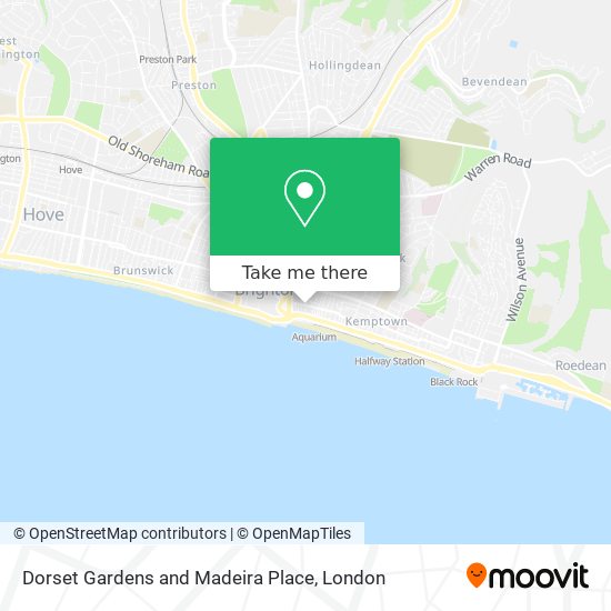 Dorset Gardens and Madeira Place map