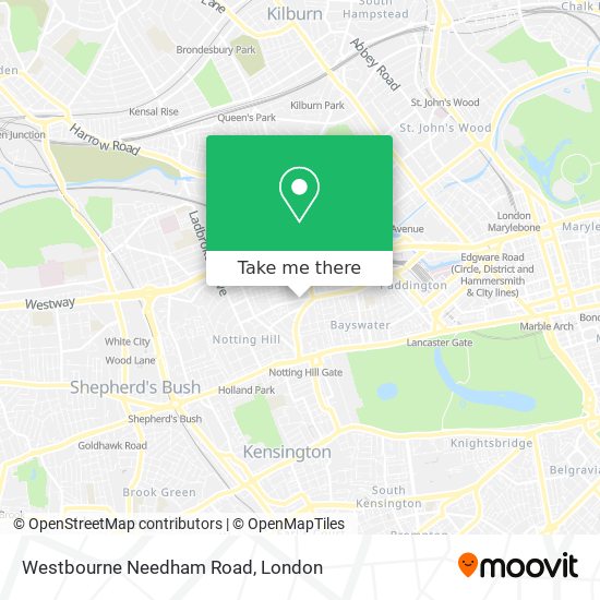 Westbourne Needham Road map