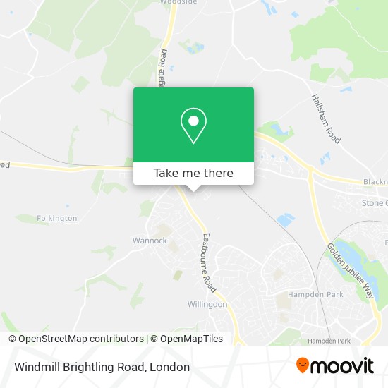 Windmill Brightling Road map