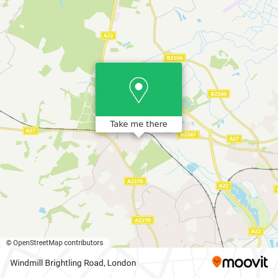 Windmill Brightling Road map