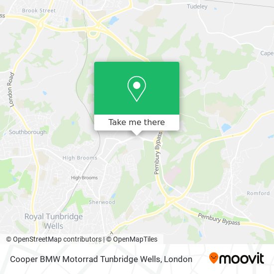 Cooper BMW Motorrad Tunbridge Wells map
