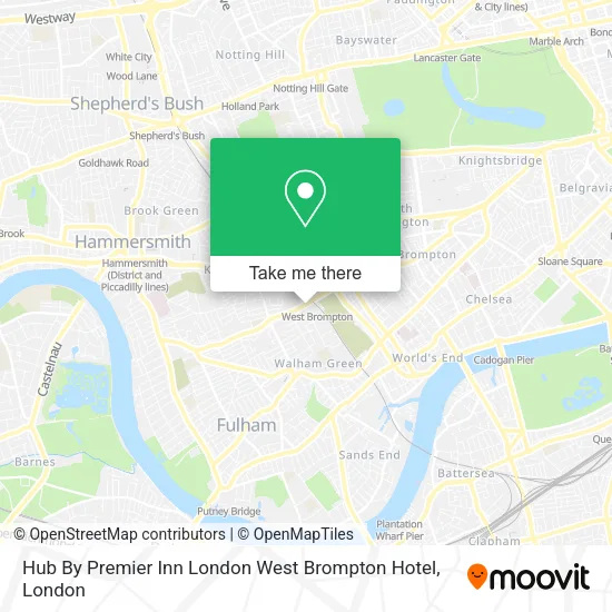 Hub By Premier Inn London West Brompton Hotel map