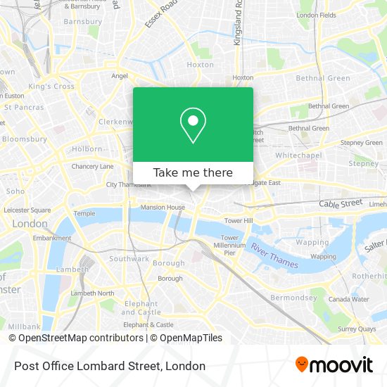 Post Office Lombard Street map