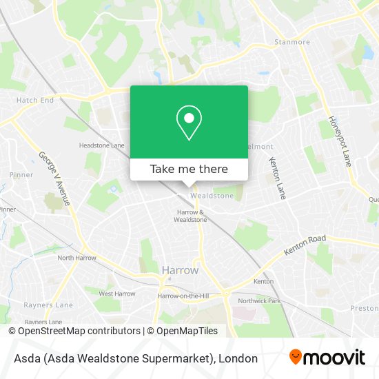 Asda (Asda Wealdstone Supermarket) map