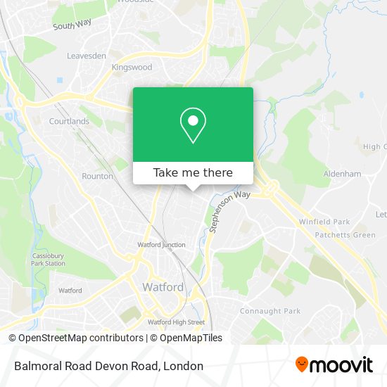 Balmoral Road Devon Road map