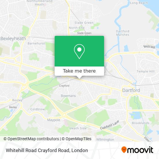 Whitehill Road Crayford Road map