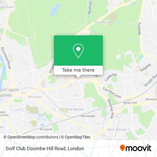 Golf Club Coombe Hill Road map