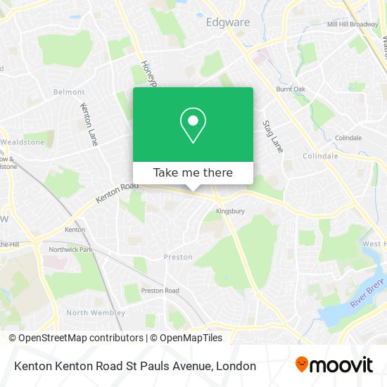 Kenton Kenton Road St Pauls Avenue map