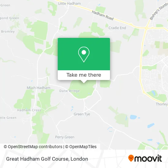 Great Hadham Golf Course map