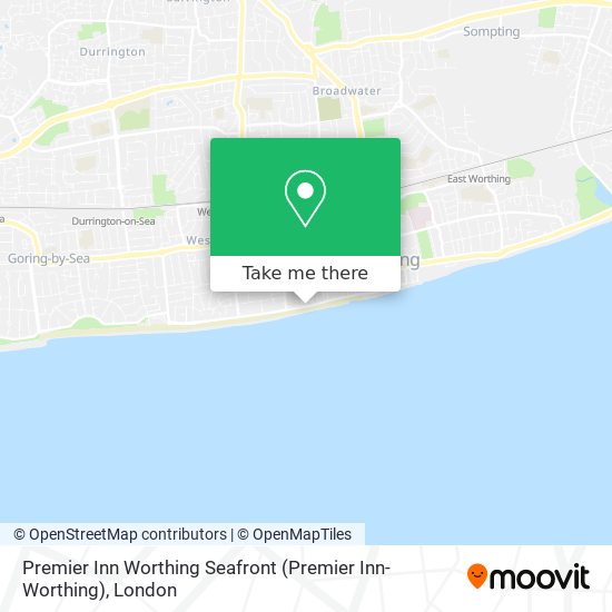 Premier Inn Worthing Seafront map
