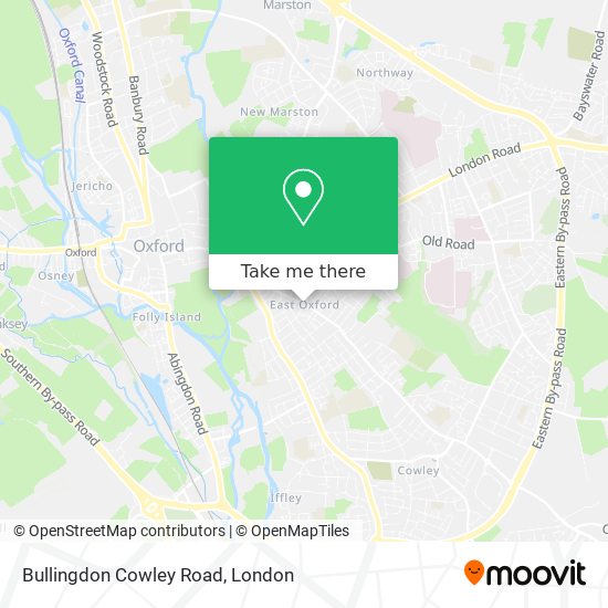 Bullingdon Cowley Road map