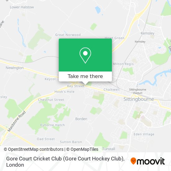 Gore Court Cricket Club map