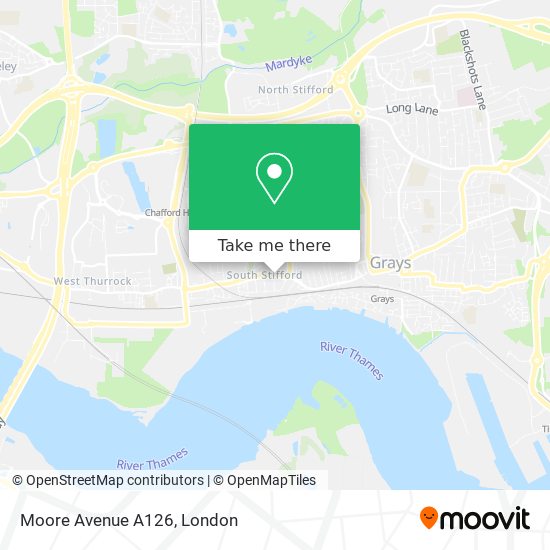 Moore Avenue A126 map