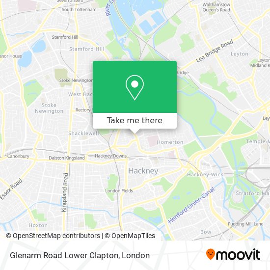 Glenarm Road Lower Clapton map