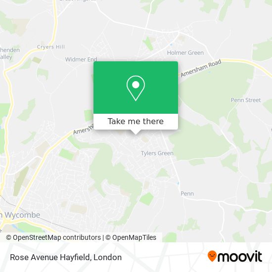 Rose Avenue Hayfield map