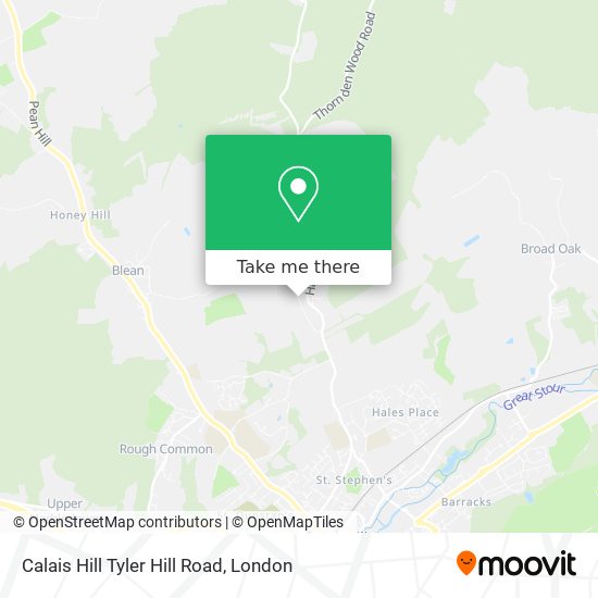 Calais Hill Tyler Hill Road map