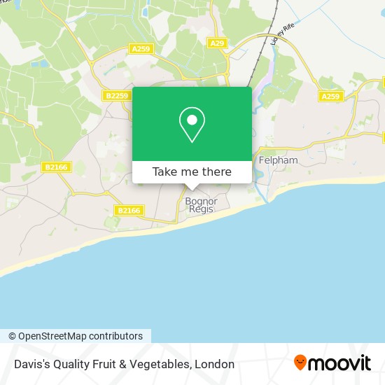 Davis's Quality Fruit & Vegetables map