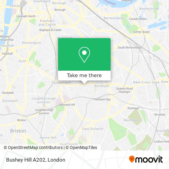 Bushey Hill A202 map
