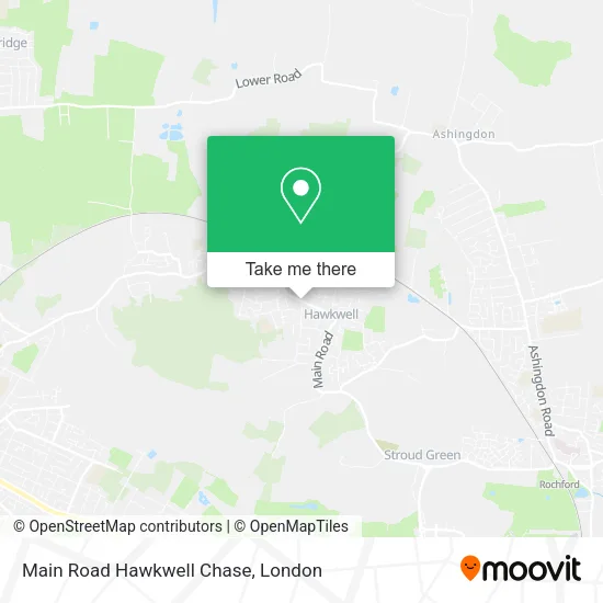 Main Road Hawkwell Chase map