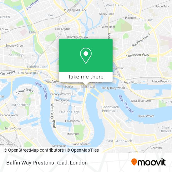 Baffin Way Prestons Road map