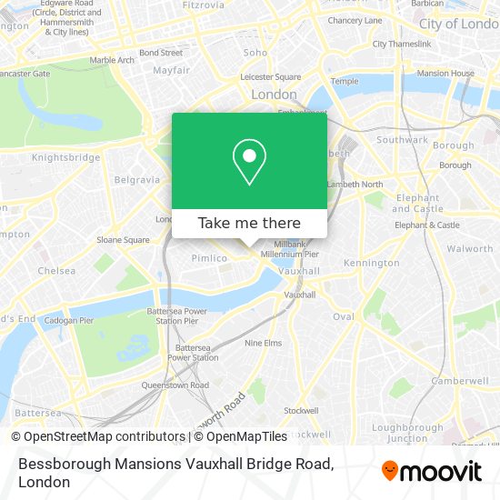 Bessborough Mansions Vauxhall Bridge Road map