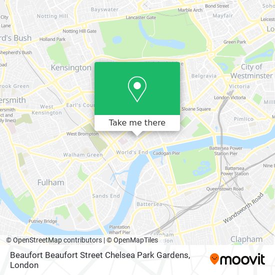 Beaufort Beaufort Street Chelsea Park Gardens map