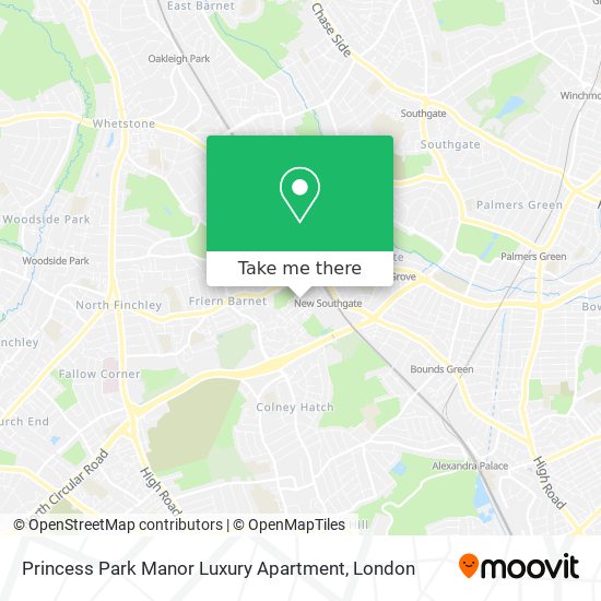 Princess Park Manor Luxury Apartment map